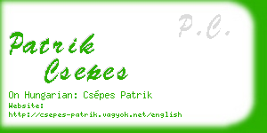 patrik csepes business card