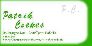 patrik csepes business card